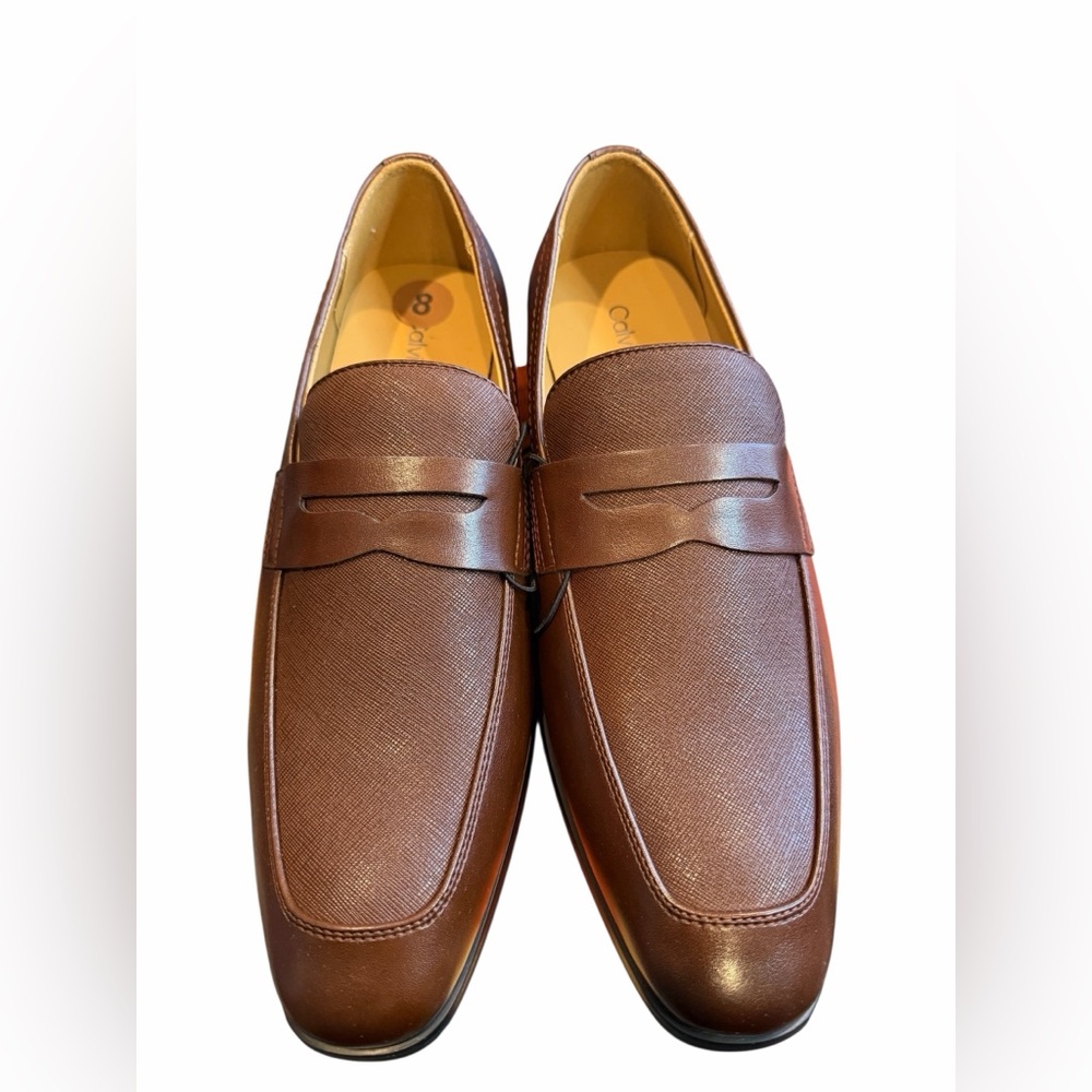 Calvin Klein Men's Brown Penny Loafers Slip-Ons (NWOB) - Picture 4 of 9
